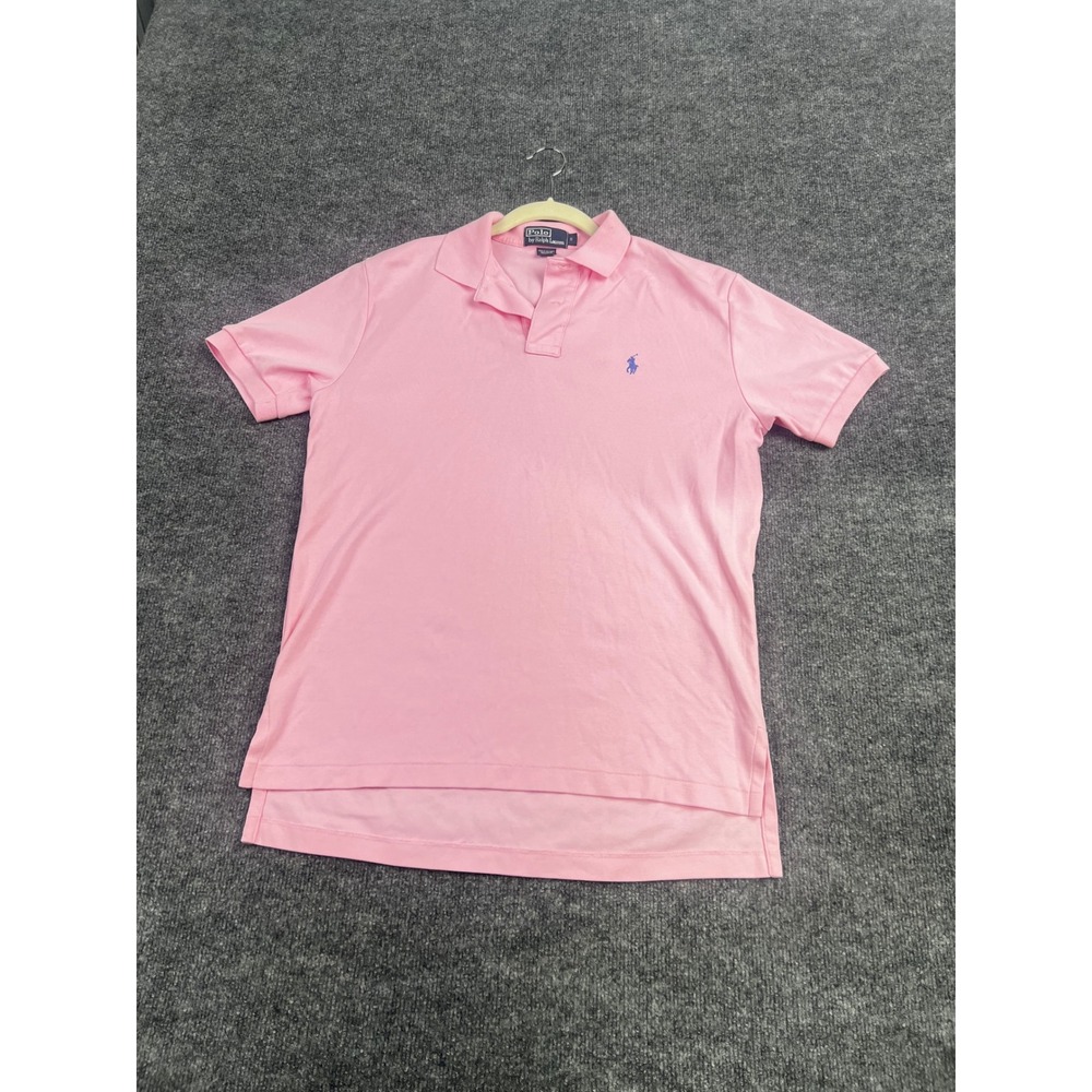 Polo Ralph Lauren Mens Small Pink Short Sleeve Pony Logo Cotton Polo Shirt